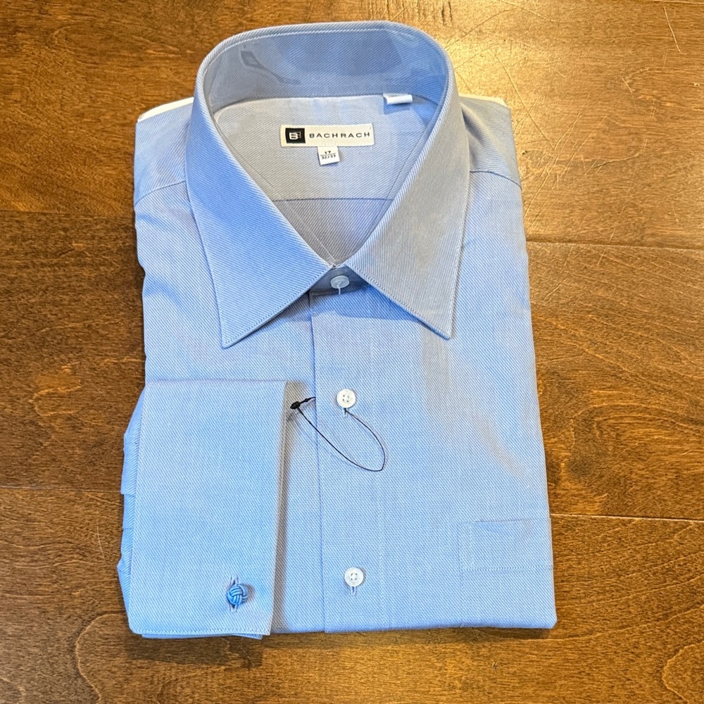 Bachrach Men's Sky Blue Dress Shirt